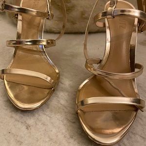 Gold SCHUTZ heels - Size 9.5 (used and in good condition)